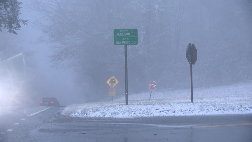 Roads near Maggie Valley covered in snow WLOS