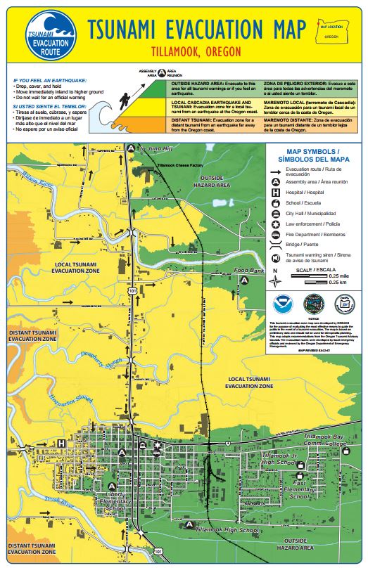 Tsunami Evacuation Maps Outline Safe Routes On Oregon And Washington Coast Kpic 