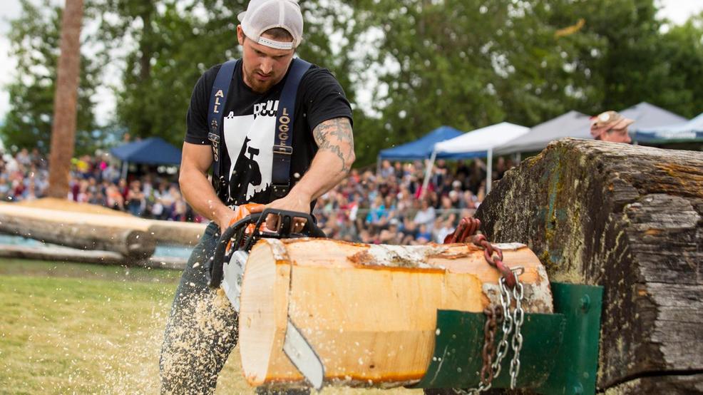 Photos Log bucking, log climbing it all happened at the Buckley Log